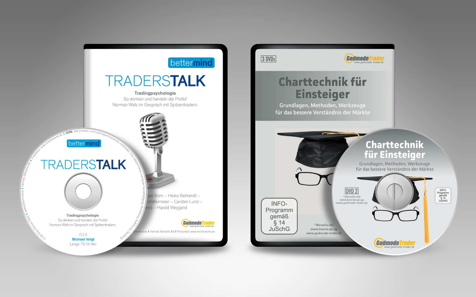 Traderstalk und Charttechnik – DVD-Cover und Discs