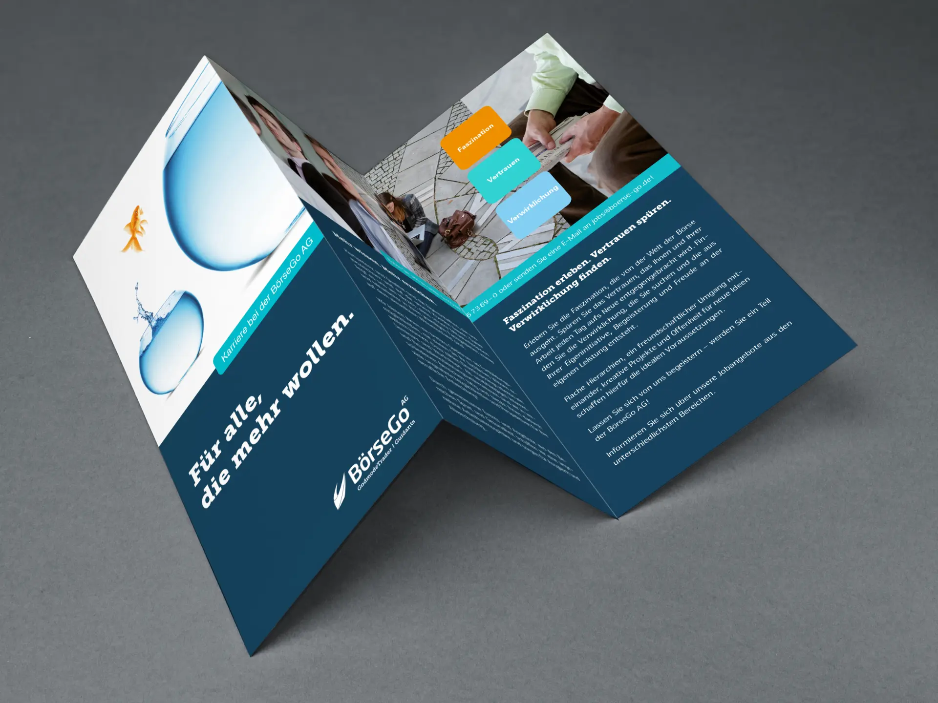 BörseGo – gefalteter Personalflyer